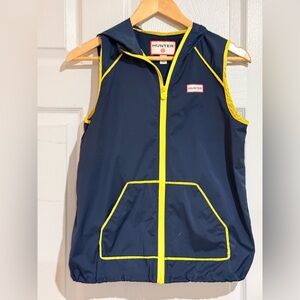 Hunter Blue Vest with Yellow Accents